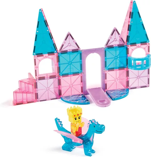 Vista 7 de Magna-Tiles Castle - Juego de construcción magnética de 25 piezas, la marca original de construcción magnética