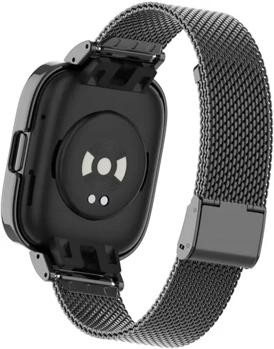 Vista 3 de Compatible con Redmi Watch 3 bandas, correa de repuesto de metal de acero inoxidable para Xiaomi Redmi Watch 3 Smart Watch Negro