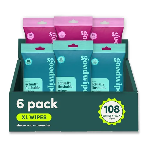 Vista 13 de Goodwipes - Toallitas lavables individualmente envueltas para adultos en movimiento - Toallitas mini portátiles - Esenciales de viaje - Seguras
