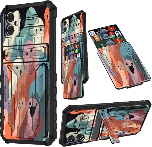 Vista 108 de Funda para Samsung A13 5G, Galaxy A13 5G con tarjetero desmontable atril resistente a prueba de golpes funda protectora para Samsung Galaxy A13 Gato
