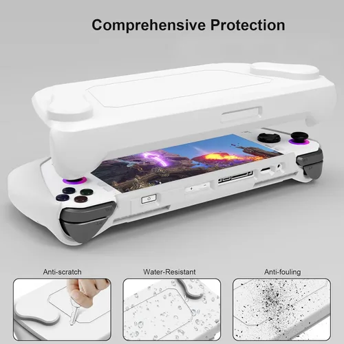 Vista 3 de JDDWIN Funda completa compatible con ASUS Rog Ally 2023, versión actualizada con carcasa frontal desmontable y soporte para Rog Ally, a prueba