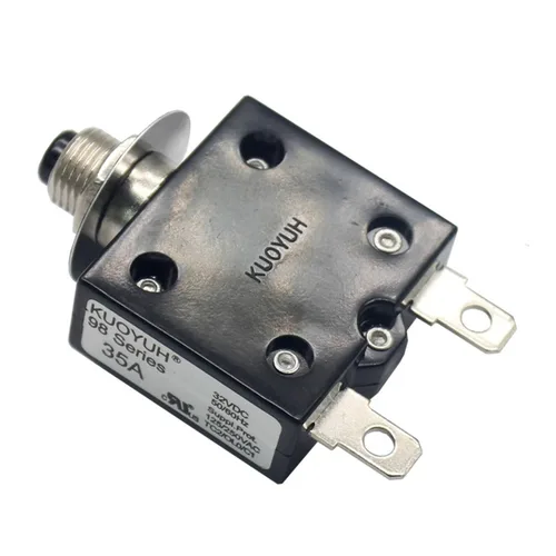 Vista 13 de Disyuntor térmico genuino 3A 125/250VCA 32VDC serie 98 pulsador para restablecer interruptor de sobrecarga térmica con terminales de conexión rápida