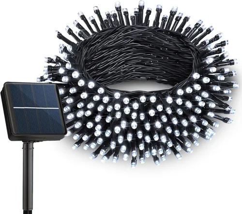 Vista 10 de Luces de Cadena Solares Luces de Navidad Solares 200 LED 72 Pies 8 Modos Luces de Cadena para Exteriores Impermeables para Jardín Fiesta Patio Hogar