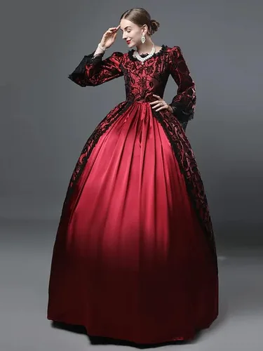 Vista 3 de Marie Antoniette - Vestido de princesa de época vestido de baile de recreación vestido de teatro vestido de fiesta de brocado vestidos de reina