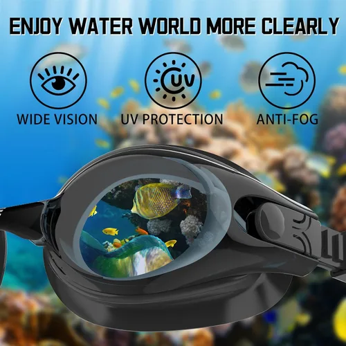 Vista 4 de Whale swim goggles HD Anti-fog Swimming Goggles Adults/Youths Both Suitable