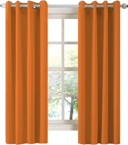 Vista 113 de LA PALMA Cortinas opacas con aislamiento térmico y ojales, para sala de estar, dormitorio, paquete de 2 paneles