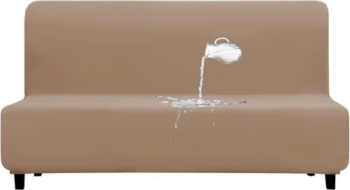 Vista 11 de PureFit Funda de sofá 100 % impermeable doble para sofás y sofás, funda elástica de forro polar antideslizante, lavable, protector de muebles a