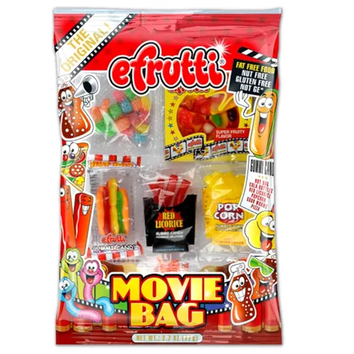 Vista 6 de Sweetzo - Bolsas de dulces inspiradas en bandeja de cine gomosas, golosinas masticables envueltas individualmente, rellenos de calcetines, recuerdos