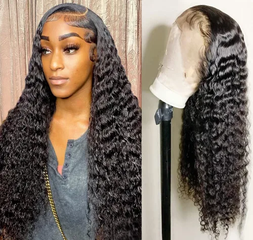 Vista 11 de Foreverlove - Pelucas de encaje frontal de onda corporal, de cabello humano virgen brasileño sin procesar, Remy, pre-arrancadas con cabello pequeño