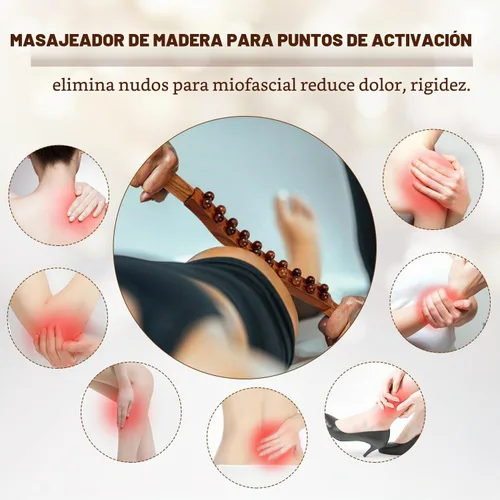 Vista 4 de Herramientas de madera del masaje de la terapia, cepillo delgado del cuerpo