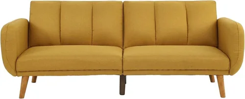 Vista 8 de Daesar Sofá moderno elegante negro de polifibra 1 unid sofá cama convertible patas de madera sala de estar muebles de invitados