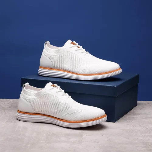 Vista 8 de Bruno Marc Zapatillas de malla para hombre Oxfords ligeras