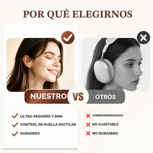 Vista 9 de Mini auriculares invisibles Bluetooth 5.4, auriculares con cancelación de ruido 2025 para dormir, cómodos mini auriculares inalámbricos para dormir