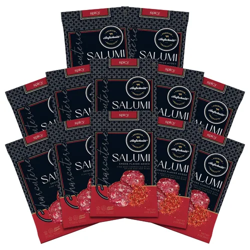 Vista 13 de Aufschnitt Meats Kosher Salumi - Salchicha en rodajas, carne de embutidos - Carne fermentada fina - 2 onzas, original, paquete de 12