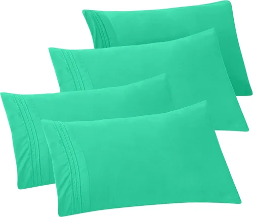 Vista 75 de Elegant Comfort Fundas de almohada sólidas de microfibra de alta calidad hotelera, tejido suave, resistente a las arrugas y a las manchas, fácil