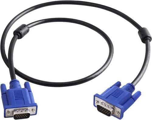 Vista 15 de Cable de monitor VGA a VGA HD15 macho a macho para TV computadora proyector (1.5 pies)