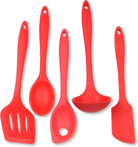 Vista 34 de Chef Craft Juego de herramientas de cocina de silicona premium multicolor de 5 piezas, surtido (42086)
