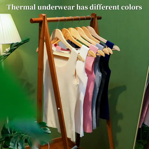 Vista 5 de Breathffy 6 piezas de camisetas térmicas sin mangas para mujer, ropa interior sin mangas, camisola de algodón, capa base cálida para mujer
