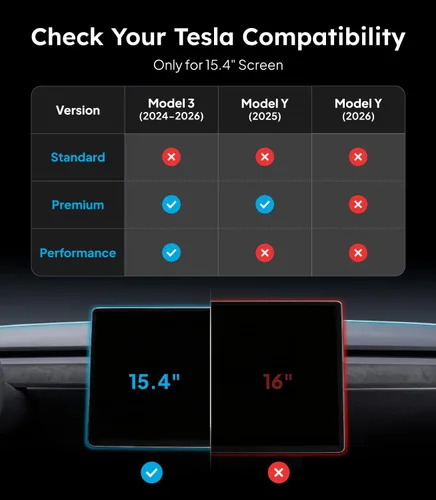 Vista 4 de Wigoo Protector de pantalla para Tesla Model 3 (2024 ~ 2026) y Model Y Premium 2025 mate [sin reflejos ni huellas dactilares] Accesorios