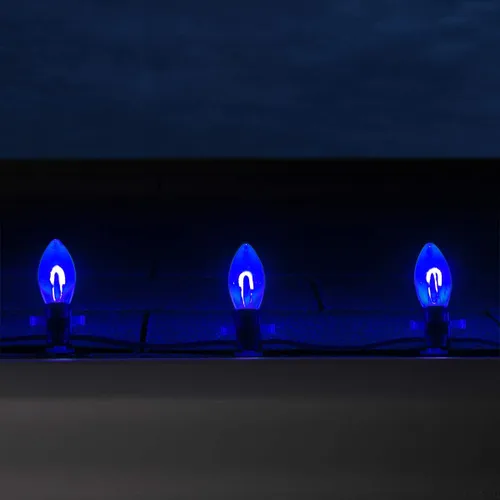Vista 5 de Wintergreen Lighting - Luces navideñas inastillables FlexFilament LED C9 Azul
