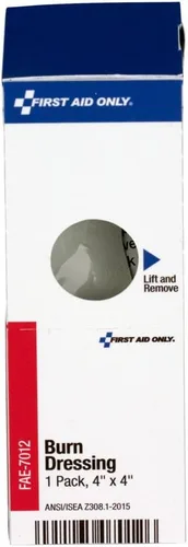 Vista 2 de First Aid Only FAE-7012 - Recambio de vendaje para quemaduras de vendaje, 4 x 4 pulgadas, 1 unidad