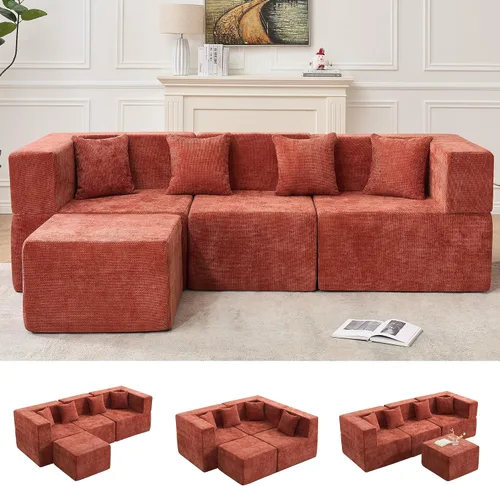 Vista 39 de MONVANE Sofá cama convertible de 55.5 pulgadas, sofá cama 2 en 1 sin hueso con bolsillo de almacenamiento, cómodo sofá de asiento profundo