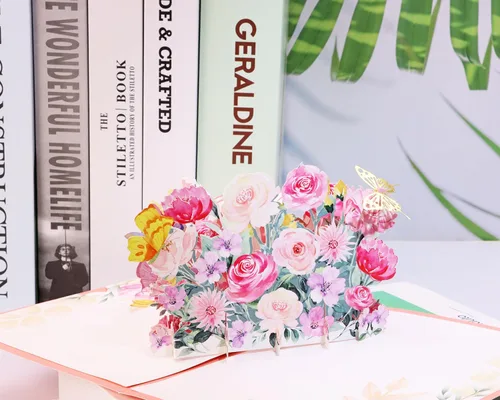 Vista 5 de PENTA ANGEL Tarjeta de felicitación de feliz cumpleaños 30 con diseño de flores 3D, regalo de cumpleaños de 30 años con sobre en blanco para su