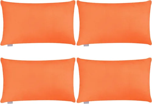 Vista 78 de Thmyo - Paquete de 4 fundas de almohada decorativas de 100 % algodón para lumbar, cómodas, sólidas, para Navidad/Halloween, fundas de cojín Blanco