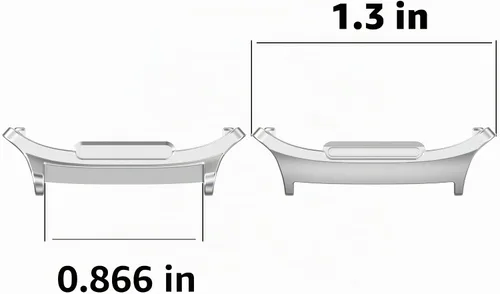 Vista 2 de FitTurn 3 pares de adaptadores compatibles con Samsung Galaxy Watch 7 Ultra de 1.850 in, correa de conector de botón de acero inoxidable, adaptador
