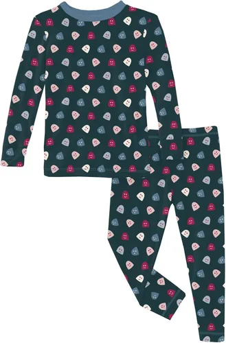 Vista 109 de KicKee Pants Conjunto de pijama de manga larga con estampado de piezas