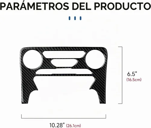 Vista 8 de Cubierta de Panel de Control Central de Fibra de Carbono para Tablero de Coche para Ford Ranger 2019 2020 2021 2022 2023 XLT Lariat XL Accesorios