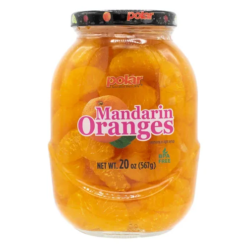 Vista 3 de MW Polar Segmentos de naranja mandarina en almíbar ligero, frasco de vidrio de 10 oz (paquete de 12)