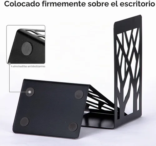 Vista 2 de Soporte para libros, sujetalibros, extremos de libros para estantes, sujetalibros para estantes, sujetalibros, extremos de libros para libros