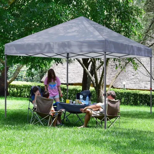 Vista 9 de COOSHADE - Tienda de campaña duradera y fácil de desplegar con bolsa enrollable, 8 x 8 pulgadas, gris