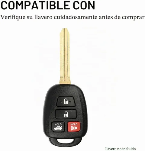 Vista 2 de Funda para llavero Toyota con llavero de TPU suave protector de llave de coche compatible con Camry Corolla RAV4 Highlander Avalon Corolla iM Venza
