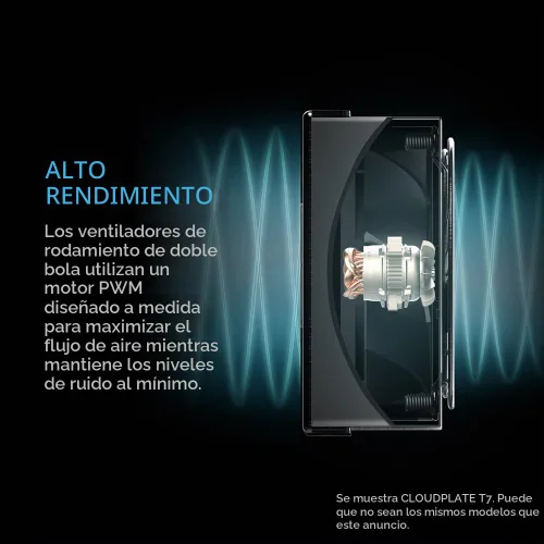 Vista 4 de AC Infinity CLOUDPLATE T9-N, panel de ventilador de montaje en rack 3U, flujo de aire de entrada
