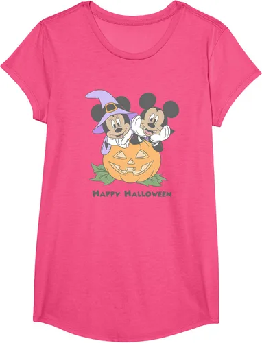 Vista 11 de Disney Mickey and Friends Halloween Pumpkin Mickey & Minnie Camiseta Blanco