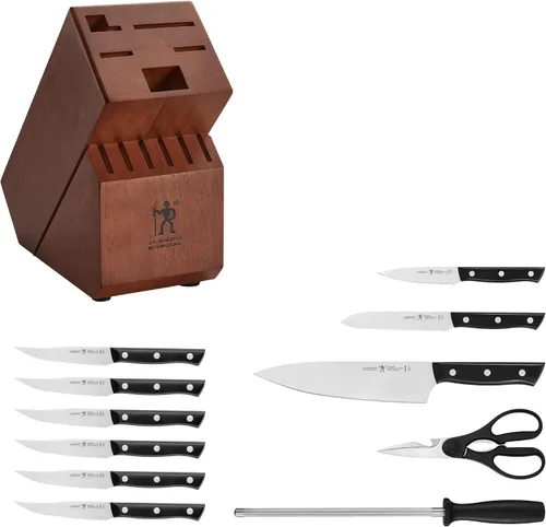 Vista 10 de HENCKELS Dynamic Razor-Sharp - Juego de cuchillos de 12 piezas, cuchillo de chef, cuchillo de pan, cuchillo de carne, diseño alemán informado por