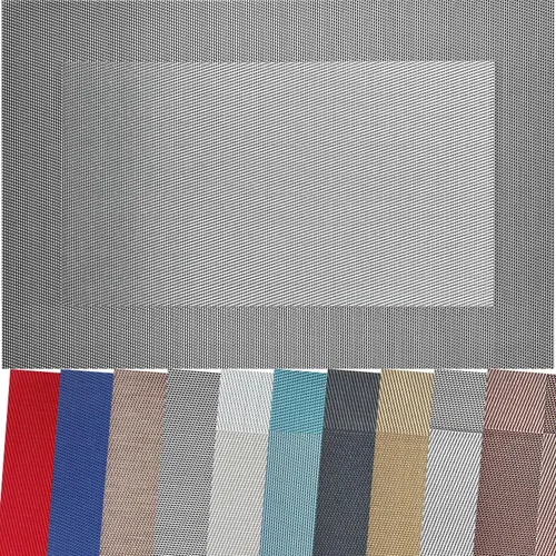 Vista 15 de Manteles individuales de vinilo resistentes al calor, lavables, fáciles de limpiar, manteles individuales de plástico para cocina, mesa de comedor