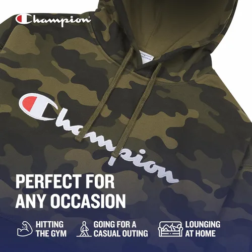 Vista 4 de Champion Hoodies for Men Big and Tall Mens Fleece Hoodie, Graphic Pullover