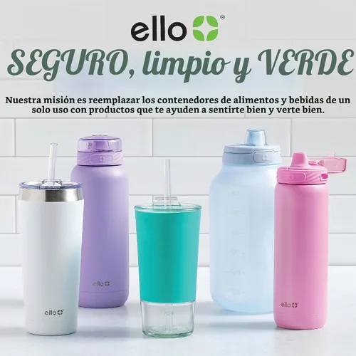 Vista 8 de Taza de viaje Ello Campy de acero inoxidable y hermético al vacío.