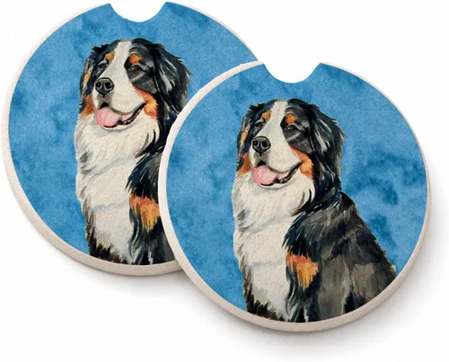 Vista 25 de Caroline's Treasures SS4767-BUCARC - Juego de 2 portavasos para automóvil, diseño de bulldog inglés, absorbentes para automóvil, portavasos