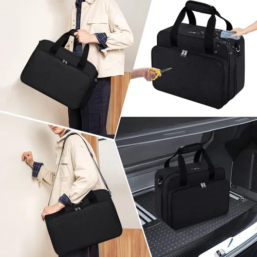 Vista 7 de Funda compatible con el inflador de neumáticos DEWALT (DCC020IB), bolsa de almacenamiento para infladores de neumáticos de automóvil, compresor