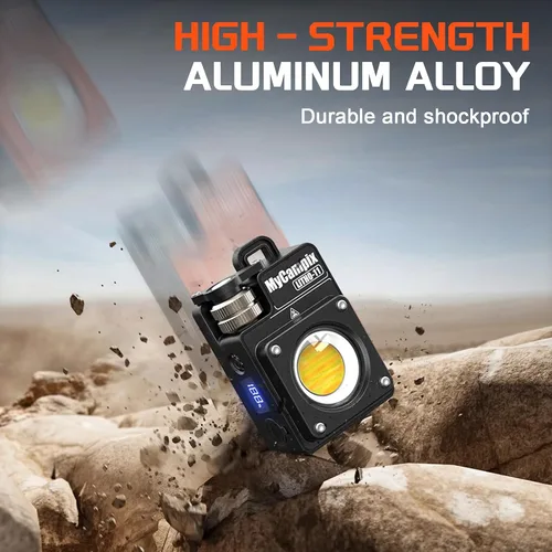 Vista 7 de MyCompix - Linterna de camping portátil, linterna LED ajustable de 3500 lúmenes, recargable con tiempo de funcionamiento y pantalla de 2.5 a 15