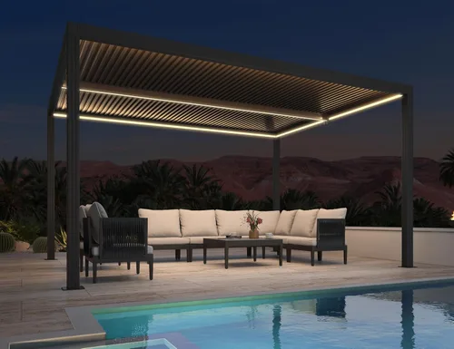 Vista 29 de PURPLE LEAF 94AS - Pérgola pequeña de aluminio compacto de 10 x 12 pies con techo rígido con listones ajustables para patio, cubierta de terraza