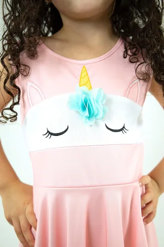 Vista 5 de Little Adventures Vestido de princesa de unicornio rosa