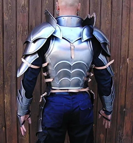 Vista 4 de NauticalMart Medieval Knight Reenactment Acero Armadura de pecho con brazo Set