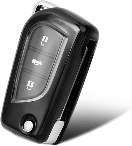 Vista 11 de Compatible con funda para llavero Toyota con patrón dorado, TPU suave, protección de 360 grados, para llave inteligente Fortuner Tundra Camry RAV4