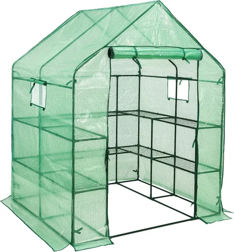 Vista 11 de SUNGIFT - Invernadero para exteriores, blanco, 56 x 85 x 77 pulgadas