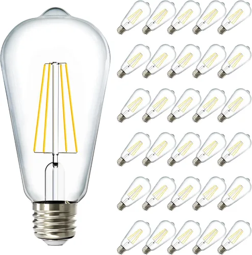 Vista 8 de ST64 - Bombilla de filamento LED de 8.5 W, varios colores y tamaños, 4/16 de pulgada